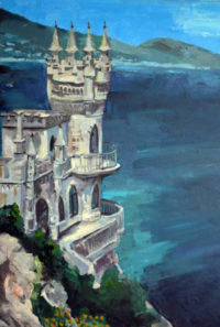 My painting after swallow's nest in Crimea