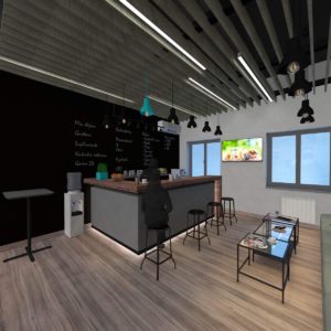 3D Rending of the bar by 161 Studio!