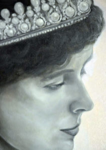 Portrait of Queen Marie of Romania painted by Melika Monjazi