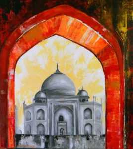 Taj Mahal painting by Melika Monjazi